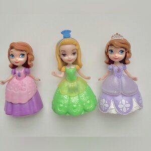 5” Disney Princess Doll Set - In Purple, Green, and Lavender
